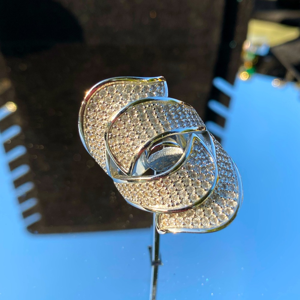 925 Solid Sterling Silver Ring Size 9 - image 2